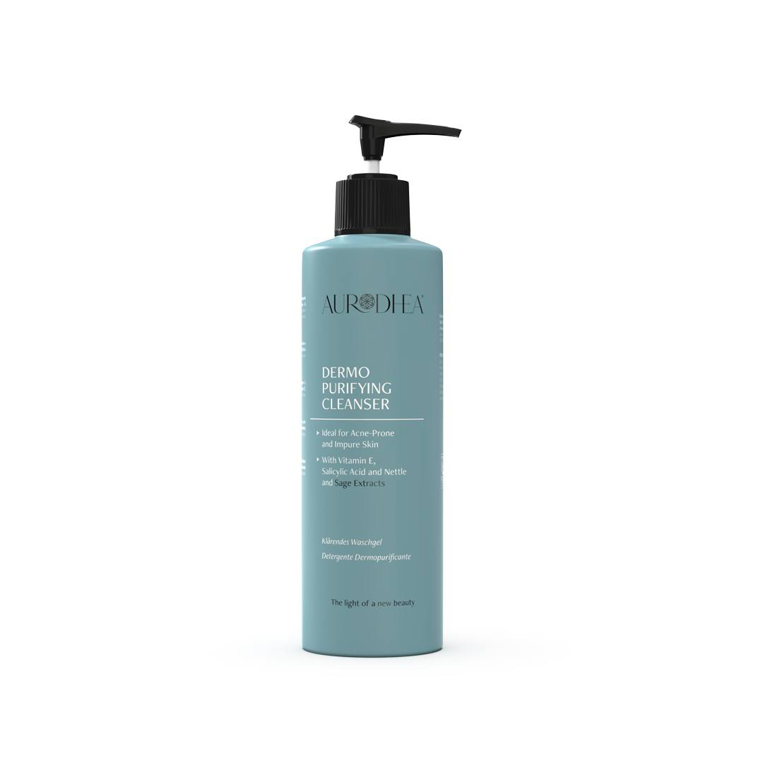 NETTOYANT PURIFIANT ANTI-ACNÉ À L'ACIDE SALICYLIQUE - 260 ML Enrichi en Vitamine E et en extraits d'Ortie et de Sauge